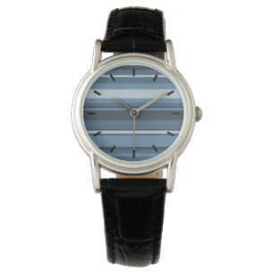 Grey-blue stripes watch