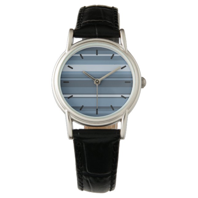 Grey-blue stripes watch (Front)