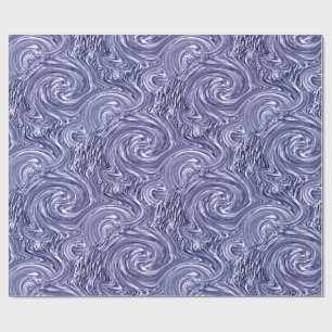 Grey Blue Swirl Wrapping Paper