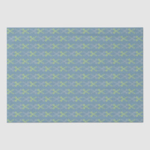 Grey Blue Teal Yellow Grey Scissors Pattern Crafts Tissue Paper