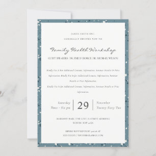 Grey Blue Terrazzo Pattern Workshop Event Invite