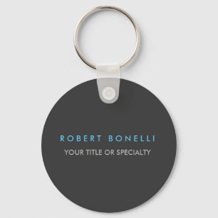 Grey Blue Trendy Key Ring
