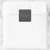 Grey Blue Trendy Square Sticker (Bag)