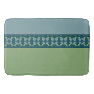 Grey Blue Turquoise and Green Bath Mat