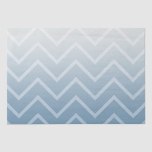 Grey Blue White Chevron Ombre Tissue Paper