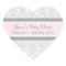 Grey Blush Damask Baby Shower Favour Stickers