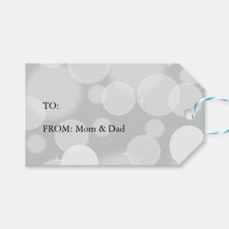 Grey Bokeh Gift Tags