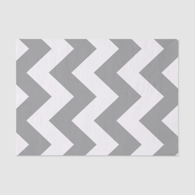 Grey Bold Mod Chevron Tissue Paper (Front)