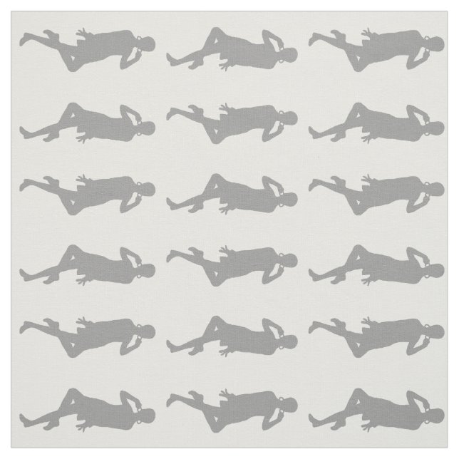 Grey Bold Mod GoGo Girls Fabric (Swatch)