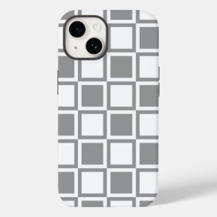 Grey Bold Mod Squares Case-Mate iPhone 14 Case