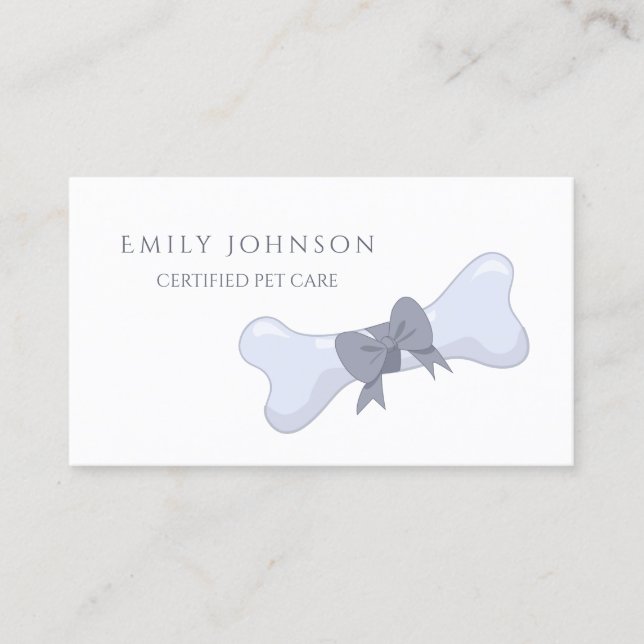 Grey Bone Pet Care Business Card (Front)