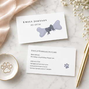 Grey Bone Pet Sitter Business Card