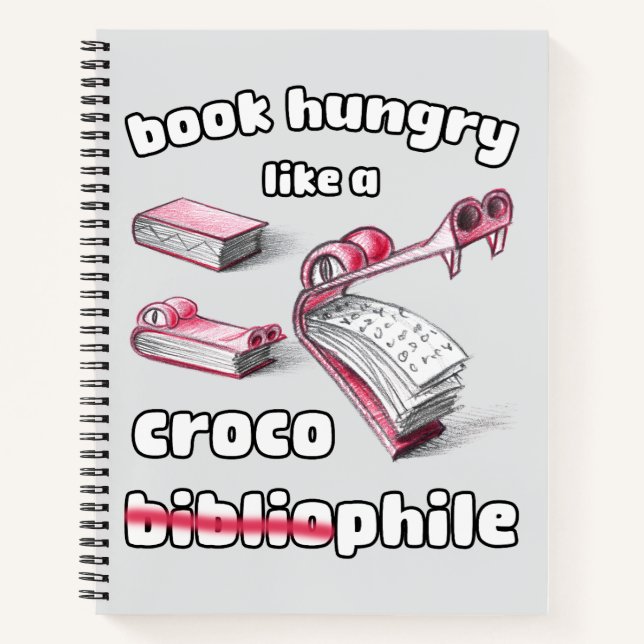 Grey Book Hungry Like A Crocophile Sketch (Front)