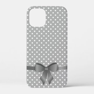 grey bow on polka dotsCase-Mate iPhone case