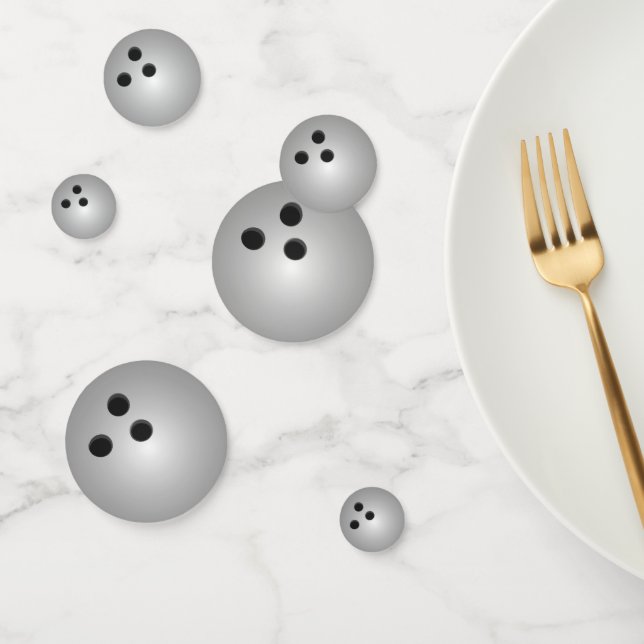 Grey Bowling Ball Confetti (Group)