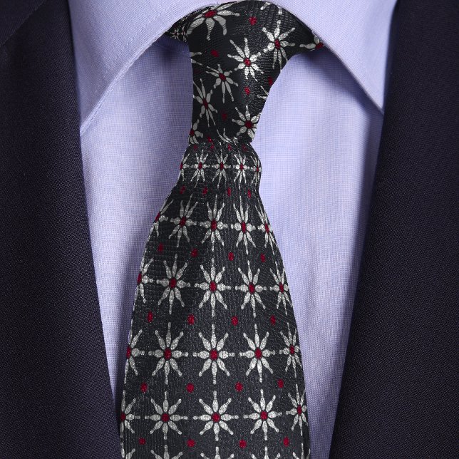 Grey Bowling Pin Flower Pattern Tie (Creator Uploaded)