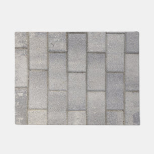 Grey Brick Cement Sidewalk Doormat