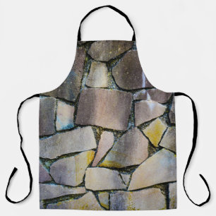 Grey brick wall apron