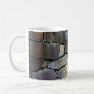 Grey brick wall coffee mug