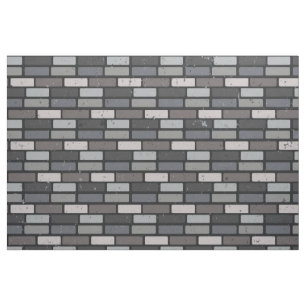 Grey brick wall fabric