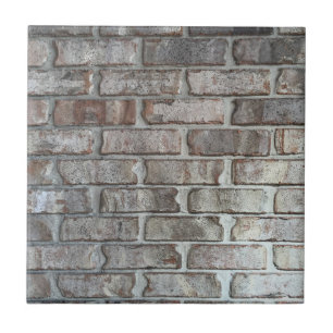 Grey Brick Wall Grunge Bricks Background Texture Ceramic Tile