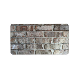Grey Brick Wall Grunge Bricks Background Texture Label
