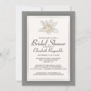 Grey Bridal Shower Invitations