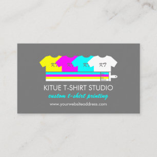 Grey Brightly Coloured Shirts Paint Brush Business Card