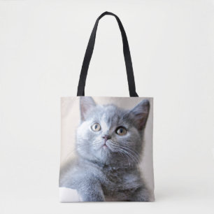 Grey British Shorthair Cat Tote Bag