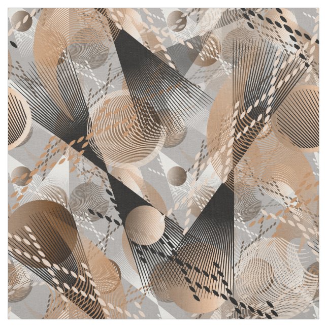 Grey, brown abstraction. fabric (Swatch)