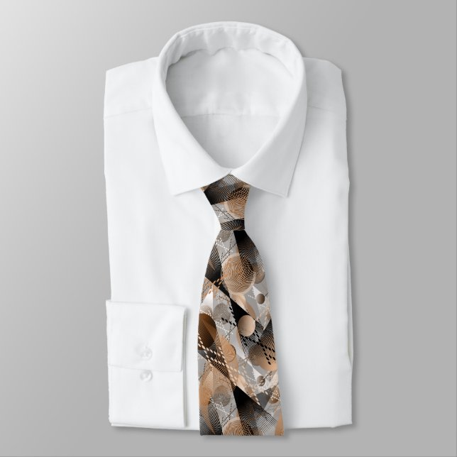 Grey, brown abstraction. tie (Tied)