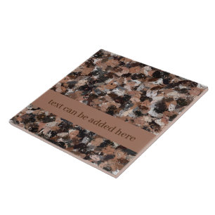 Grey, Brown and Black Paint Splatters Ceramic Tile