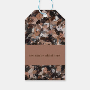 Grey, Brown and Black Paint Splatters Gift Tags