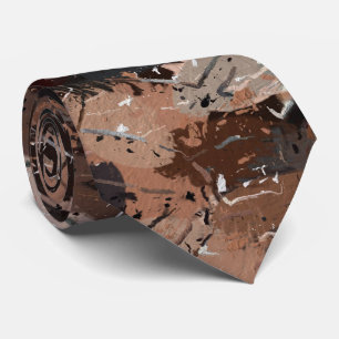 Grey, Brown and Black Paint Splatters Tie