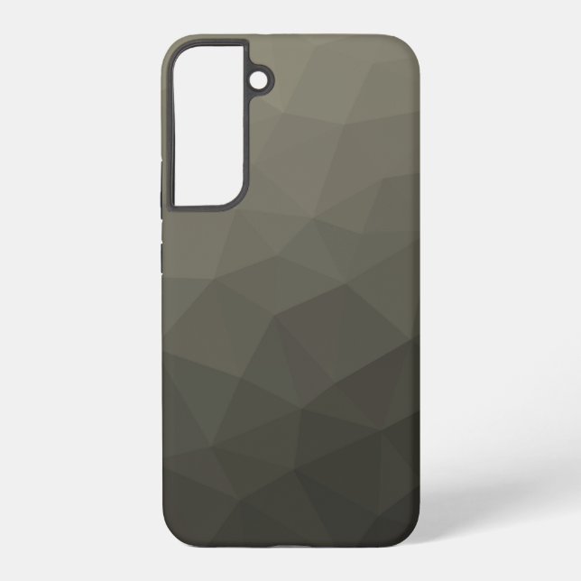 Grey brown army military gradient geometric mesh samsung galaxy s22+ case (Back)