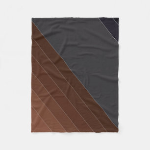 Grey brown, grey, brown fleece blanket