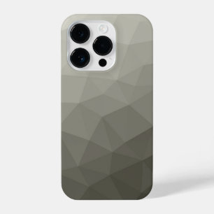 Grey brown light army gradient geometric mesh iPhone 14 pro case