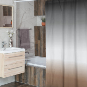 Grey Brown Ombre Shower Curtain