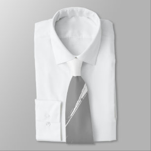 Grey Brush Modern White Background Tie