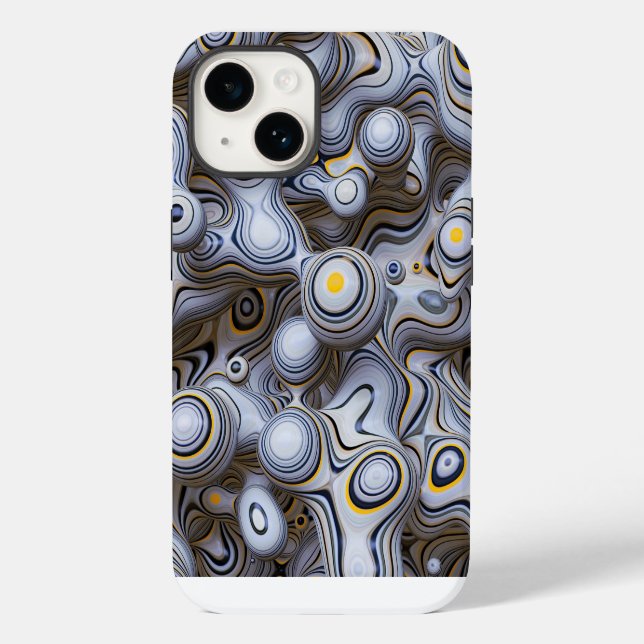 Grey Bubble Abstract | iPhone 14 Case-Mate Case (Back)