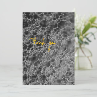Grey Bubble Design Thank You Card