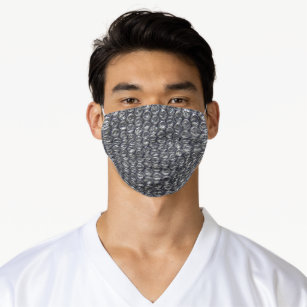 grey bubble wrap cloth face mask