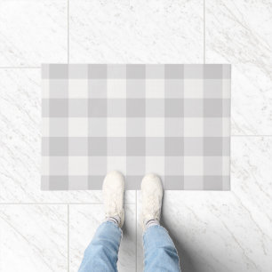 Grey Buffalo Check   Modern Farmhouse Doormat