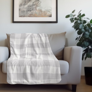 Grey Buffalo Check Modern Farmhouse Sherpa Blanket