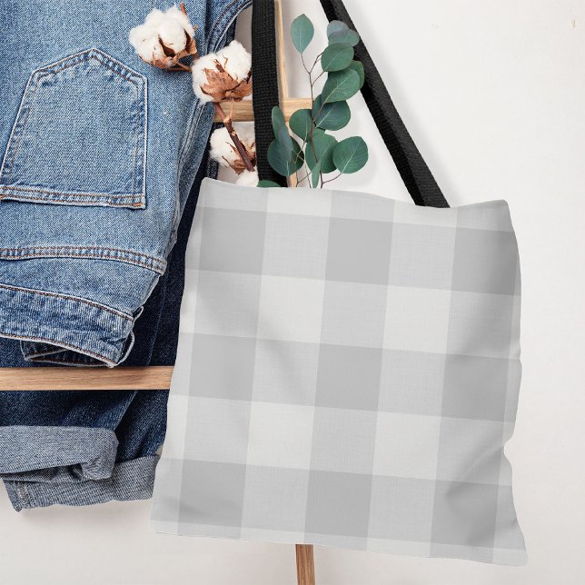 Grey Buffalo Check | Modern Farmhouse Tote Bag (Creator Uploaded)