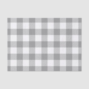 Grey Buffalo Check Plaid Rustic Farmhouse Tissue Paper
