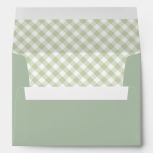 Grey Buffalo Plaid Lined Envelope