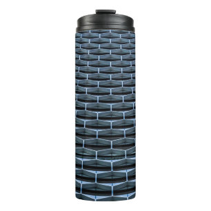 Grey building under clear blue sky thermal tumbler