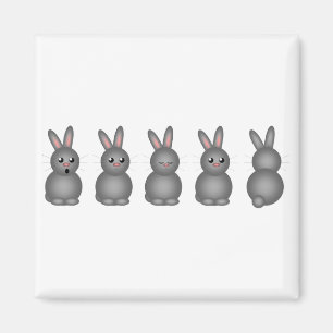 Grey Bunnies Magnet