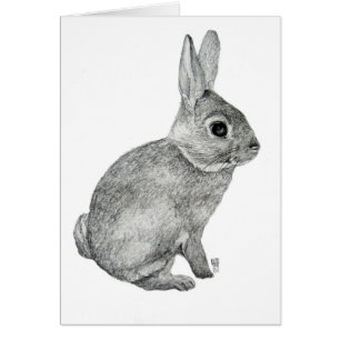 Grey Bunny Card
